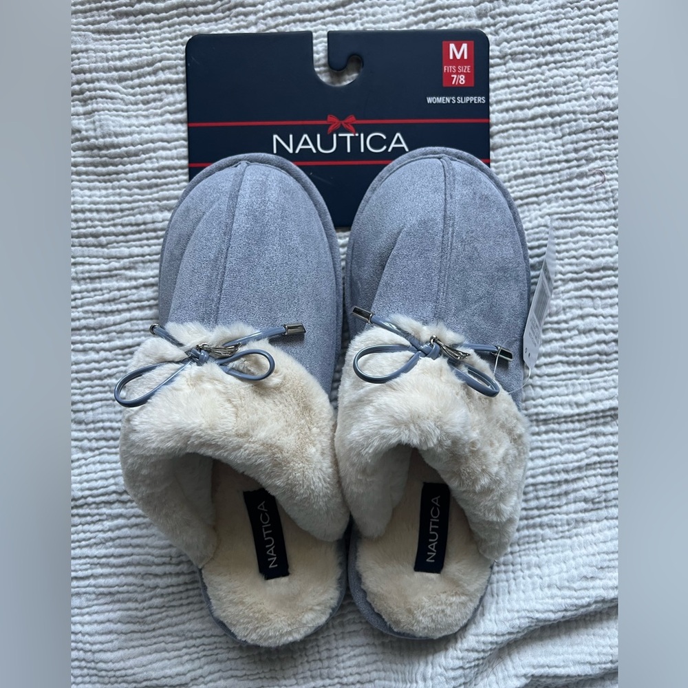 NWT Nautica Sentry Slippers (M 7/8) Powder Blue